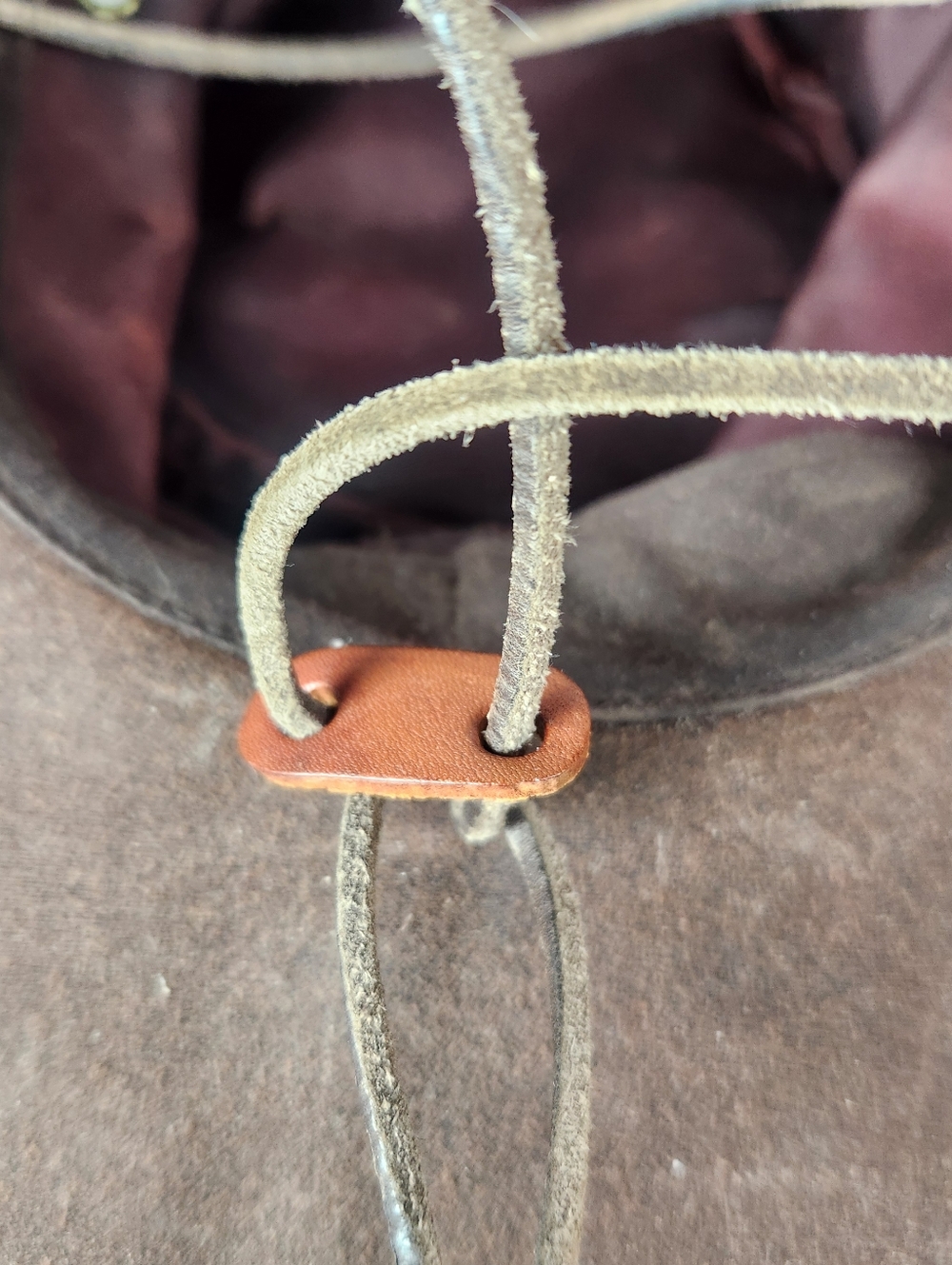 OUTBACK LEATHER Cowboy Hat Men's Large 7 1/4 Brown Leather Western Australia - Picture 6 of 8